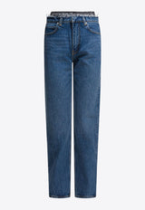 Alexander Wang Straight-Leg Washed Jeans Blue 4DC3254752473_cf3f0246-d367-4125-a15e-3c57fc26e520