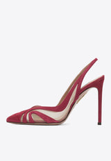 Aquazzura Lune 105 Suede and Mesh Slingback Pumps Red LNEHIGL0SFECD3_04192c9b-c2b8-4a27-bfe8-0e32b580d0c3