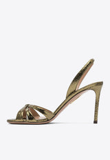 Aquazzura Tati 85 Snakeskin Leather Sandals Green TTIMIDS0MSKACD_82762