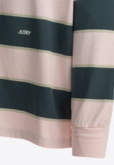 Autry Striped Long-Sleeved Polo T-shirt Multicolor POPXL6JE_d2177ca5-9b63-4546-bad9-07ab8162ddc9