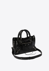 Balenciaga Small Le City Leather Tote Bag Black 8114422AA9S1000_82390