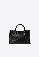 Balenciaga Small Le City Leather Tote Bag Black 8114422AA9S1000_82390