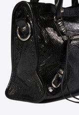 Balenciaga Small Le City Leather Tote Bag Black 8114422AA9S1000_82390