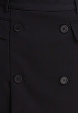 Balenciaga Wool-Blend Mini Skirt Black 838765TRT011000_82426