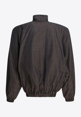 Balenciaga Prince Of Wales Lightweight Zip-Up Jacket Gray 843937TSO401460_7956a084-766d-4d4c-9919-e7ce7f2ebb84