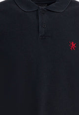 Balenciaga Logo Embroidered Polo T-shirt Black 850357TTVH21055_e1567f00-3063-4f2f-a7ae-5285201aa220