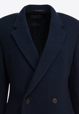 Balenciaga Midi Godet Wool Double-Breasted Coat Navy 850608TQU148230_ab7717d5-acb1-4805-a038-701f8fc5400c