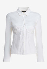Balenciaga Corset Style Long-Sleeved Shirt White 850782TSM199000_5340b026-3adc-462e-9b7a-8ceaefc7eb70