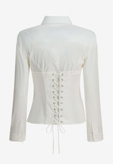 Balenciaga Corset Style Long-Sleeved Shirt White 850782TSM199000_5340b026-3adc-462e-9b7a-8ceaefc7eb70