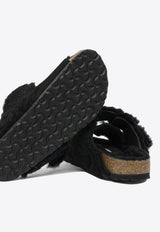 Birkenstock Arizona Teddy Split Suede Sandals Black 1025544BLACK_82953