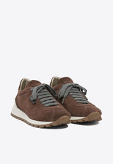 Brunello Cucinelli Suede Lace-Up Sneakers Brown MZSFG2110C4181_82784