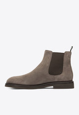 Brunello Cucinelli Suede Chelsea Boots Gray MZUPEAE818C2637_82394