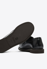 Brunello Cucinelli Monili Chain Leather Penny Loafers Black MZVNG3011C101_82842