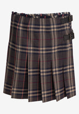 Burberry Pleated Check Mini Skirt Multicolor 8110427_82283