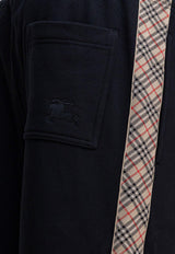 Burberry Check-Trimmed Track Pants Black 8110791_81786