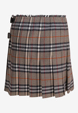 Burberry Vintage Check Pleated Mini Skirt Beige 8113042_82290