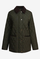 Burberry Quilted Buttoned Jacket Green 8113591_82071