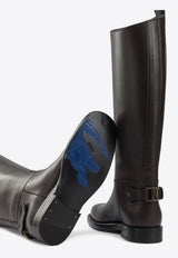 Burberry Leather Cavalier Knee-High Boots Brown 8114939_21143bac-b840-44b2-a6ef-6845edab9d82