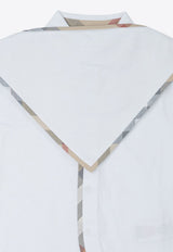 Burberry Kids Babies Check-Trimmed Jumpsuit Gift Set - Set of 3 White 8100691_82011