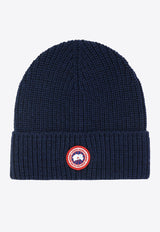 Canada Goose Rib Toque Logo Patch Beanie Blue RIB TOQUE5026M9151_c67a7ef0-f307-46d7-8200-6a2153bdc0f6