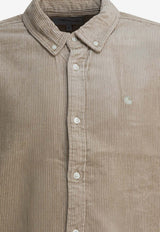 Carhartt Wip Madison Cord Long-Sleeved Corduroy Shirt Beige I0299580FGXX.03_2414409e-8c5e-41ad-aee9-c5675148e54f