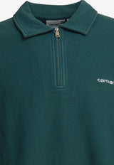 Carhartt Wip Piqué Script Half-Zip Sweatshirt Green I03518832EGD.03_2246f795-a4aa-49ee-a2fd-d393b0fade3c
