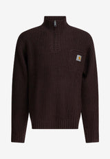Carhartt Wip Detroit Half-Zip Wool-Blend Sweater Brown I03539833HXX.03_f4721d6f-de7c-4304-b7dc-2dc9fb9f2bfb