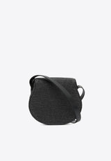 Chloé Marcie Woven Saddle Shoulder Bag Black CH25US680P19001_82703