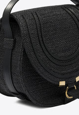 Chloé Marcie Woven Saddle Shoulder Bag Black CH25US680P19001_82703