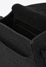 Chloé Marcie Woven Saddle Shoulder Bag Black CH25US680P19001_82703