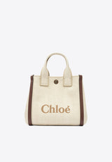 Chloé Small Carry Tote Bag in Raffia-Effect Beige CH25US911P1924P_82422