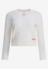 Chloé Openwork Knit Cropped Sweater White CH25WMP08590107_b64f5275-ec0c-4be6-a043-88d3f2b26603