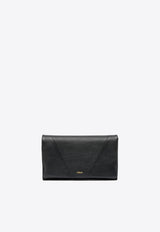 Chloé Spin Leather Clutch Bag Black CHC25SP495O37001_82218
