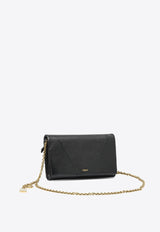 Chloé Spin Leather Clutch Bag Black CHC25SP495O37001_82218
