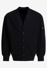Comme Des Garçons Homme Plus V-neck Cardigan with Sleeve-Pocket Black HP-T007-W251 BLACK_b887b26b-53d6-4f93-9af2-abc135c55a62