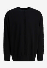 Comme Des Garçons Homme Plus Crewneck Sweatshirt with Frayed-Lines Black HP-T014-W251 BLACK_cc158684-ce81-43a4-bbb9-af2bbdcc54de