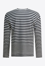 Comme Des Garçons Play Striped Long-Sleeved T-shirt Monochrome AX-T164-0511 BLACK_807acd60-6d01-462e-98d4-542641a8a7f3