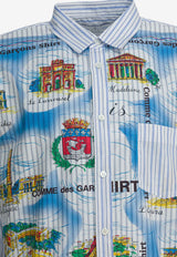 Comme Des Garçons Shirt Graphic Print Long-Sleeved Shirt Light Blue FP-B015-W251 STRIPE/MIX_b1fd2da9-e6bb-47dd-8a9e-bc42ceedf099