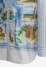 Comme Des Garçons Shirt Graphic Print Long-Sleeved Shirt Light Blue FP-B015-W251 STRIPE/MIX_b1fd2da9-e6bb-47dd-8a9e-bc42ceedf099