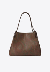 Etro Libra Paisley Jacquard Tote Bag Brown WP1D0028AA060M0019_82295
