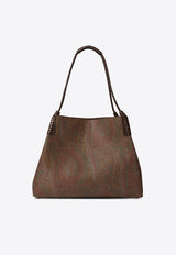 Etro Libra Paisley Jacquard Shoulder Bag Brown WP1D0028AA060M0019_82295