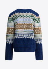 Fendi Kids Girls Patterned Wool Sweater Multicolor JMG135AYMSF1I11_f67c467f-c6b4-4de9-8a4a-c50c221c2398