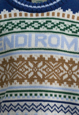 Fendi Kids Girls Patterned Wool Sweater Multicolor JMG135AYMSF1I11_f67c467f-c6b4-4de9-8a4a-c50c221c2398