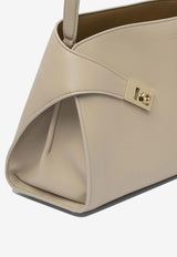 Ferragamo Medium Hug Leather Top Handle Bag Beige 0780594_82412