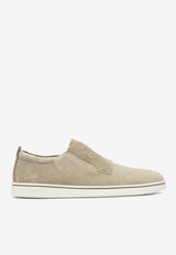 Ferragamo Alfie Suede Low-Top Sneakers Beige 0784328_82239