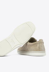 Ferragamo Alfie Suede Low-Top Sneakers Beige 0784328_82239