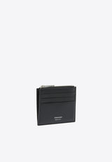 Ferragamo Logo Stamp Leather Cardholder Black 0784562_82313