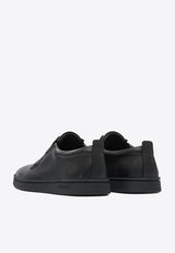 Ferragamo Alfie Leather Low-Top Sneakers Black 0787042_82775
