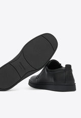Ferragamo Alfie Leather Low-Top Sneakers Black 0787042_82775