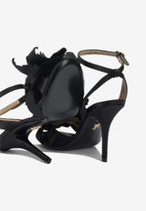 Ferragamo Ghilly 95 Flower Applique Sandals Black 0787596_ab0fd7a2-9dd7-4214-a3aa-bb975d409927